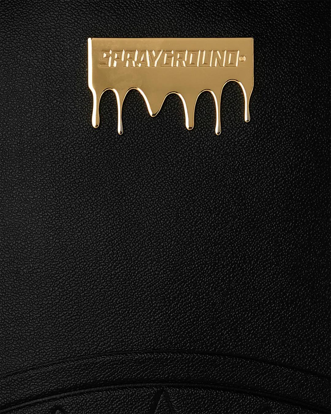 GOLD BRICK DRIP BLACK BACKPACK | Sprayground Trending