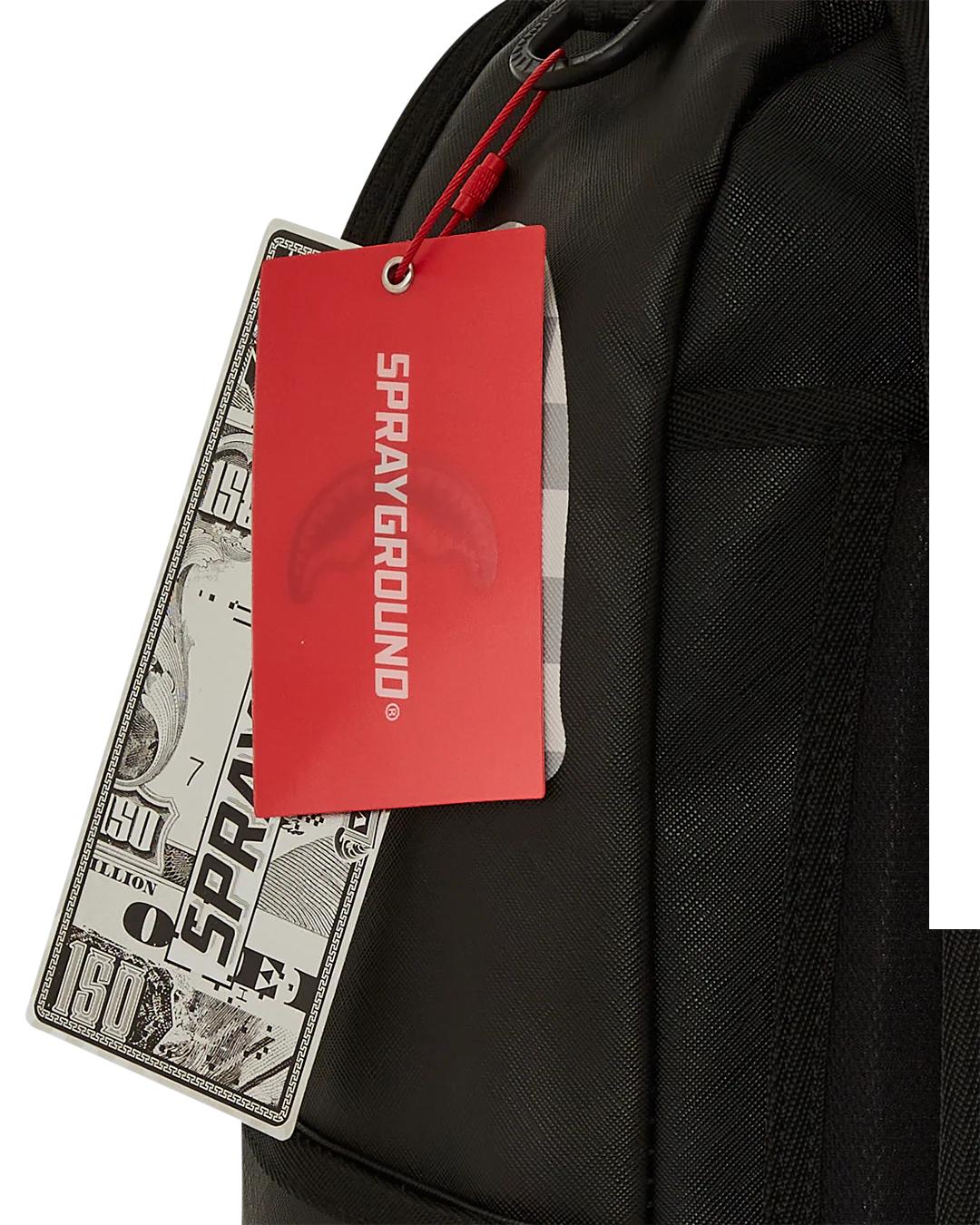 SHARK CENTRAL CREAM BLACK CHECK BACKPACK | Sprayground Quality