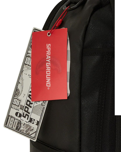 SHARK CENTRAL CREAM BLACK CHECK BACKPACK | Sprayground Quality