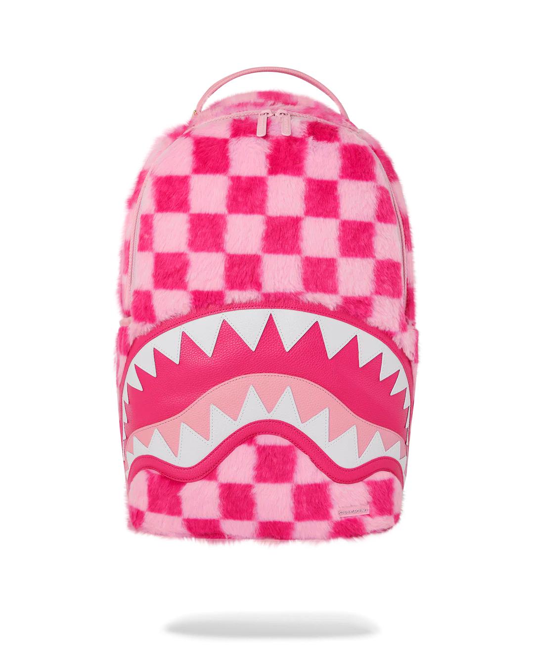 FURZILLA SHARK (PINK CHECK) BACKPACK | Sprayground Essential