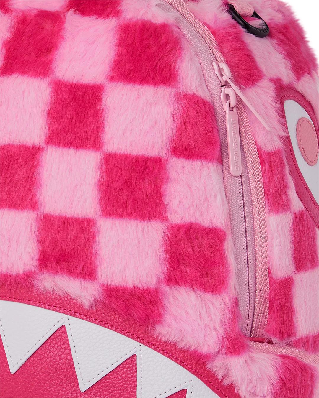 FURZILLA SHARK (PINK CHECK) BACKPACK | Sprayground Essential