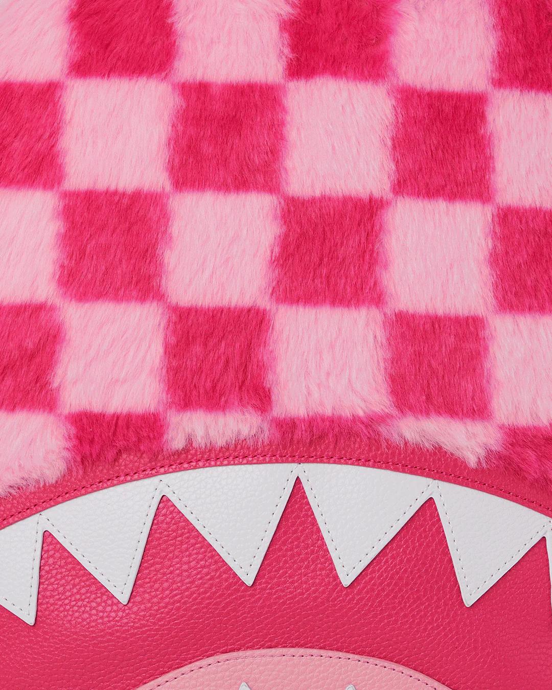 FURZILLA SHARK (PINK CHECK) BACKPACK | Sprayground Essential