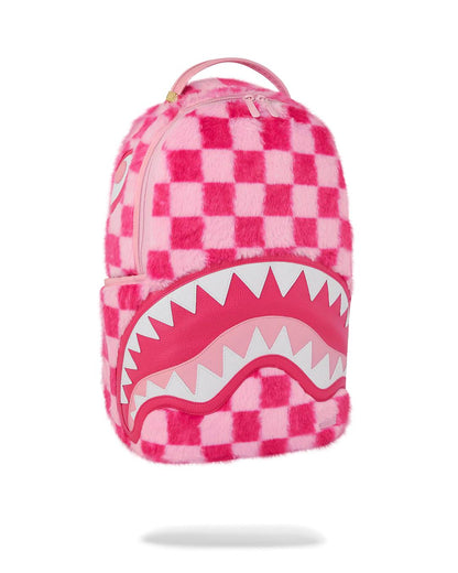 FURZILLA SHARK (PINK CHECK) BACKPACK | Sprayground Essential