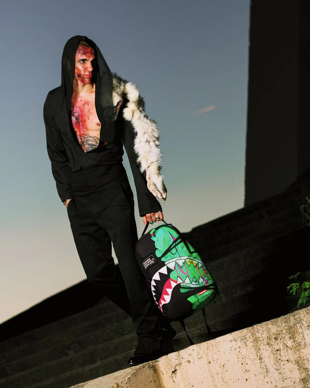 ZOMBIE OOZE SHARK CENTRAL BACKPACK | Sprayground Latest