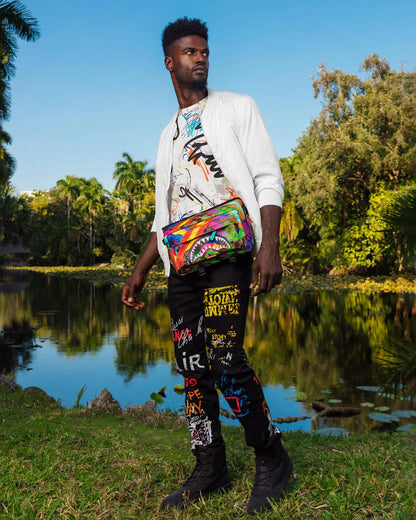 SHARKS IN PARIS CITY STREAKS CARGO CROSSBODY | Sprayground Popular