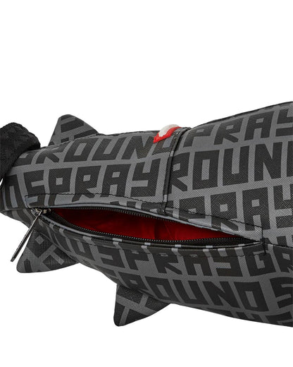 SHARKFINITY STEALTH PILOT SHARK SHAPE DUFFLE | Sprayground Value