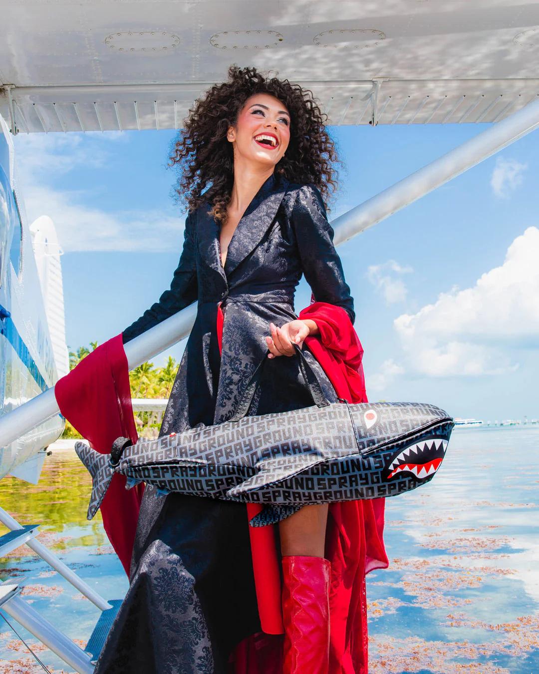 SHARKFINITY STEALTH PILOT SHARK SHAPE DUFFLE | Sprayground Value