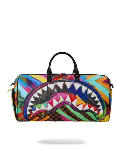 SHARKS IN PARIS CITY STREAKS DUFFLE | Sprayground Signature