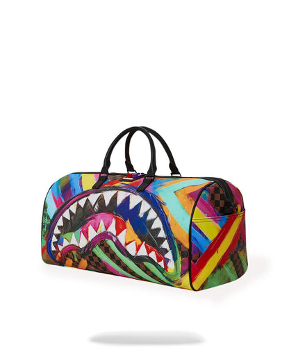 SHARKS IN PARIS CITY STREAKS DUFFLE | Sprayground Signature