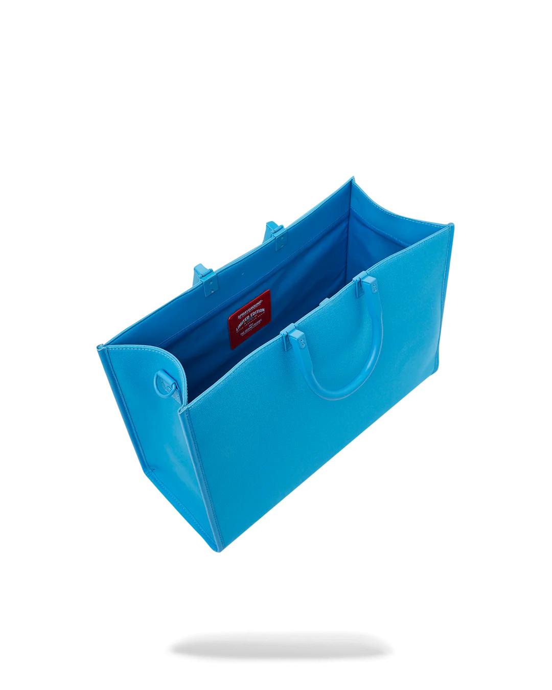 HEAVY METAL SHARK BLUE TORTUGA TOTE | Sprayground Signature