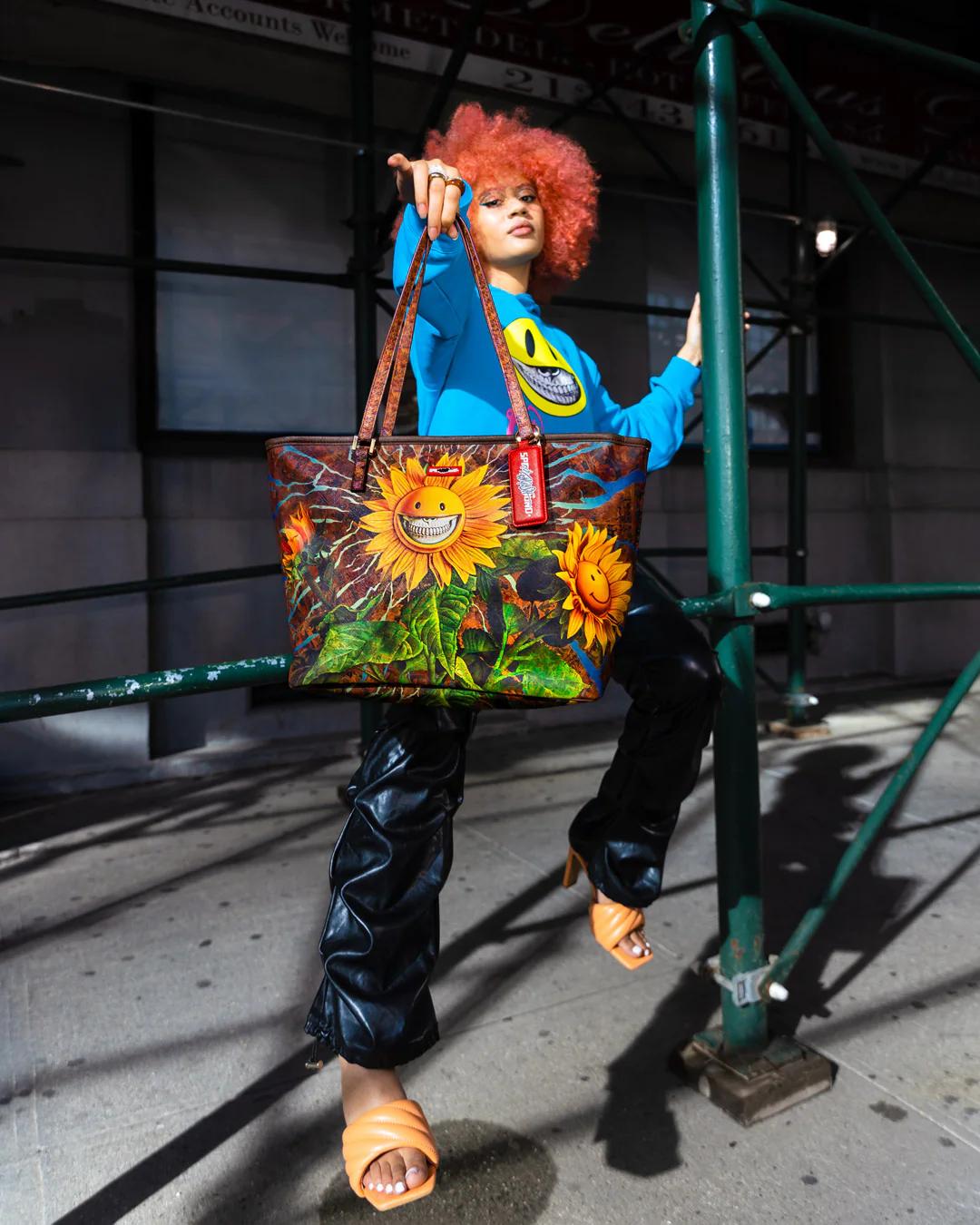 SUNFLOWER GRIN RON ENGLISH COLLAB TOTE | Sprayground Classic