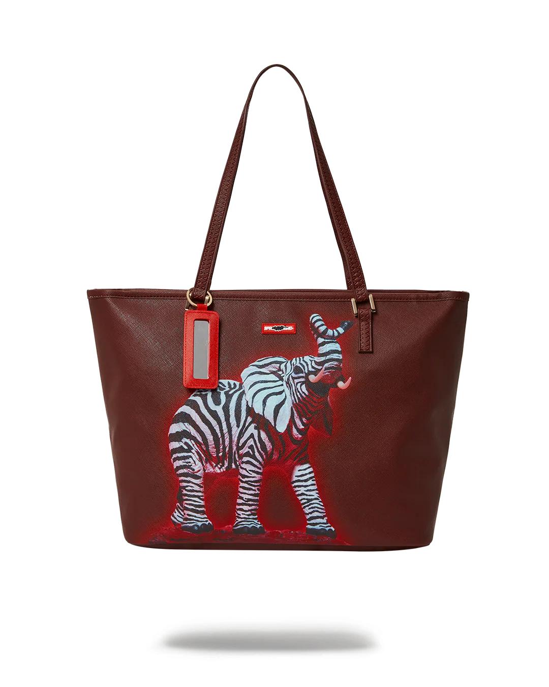 ZEBRA ELEPHANT RON ENGLISH COLLAB TOTE | Sprayground Essential