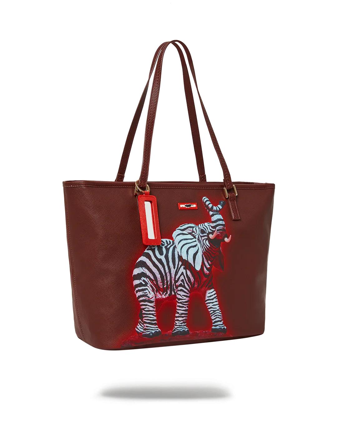ZEBRA ELEPHANT RON ENGLISH COLLAB TOTE | Sprayground Essential