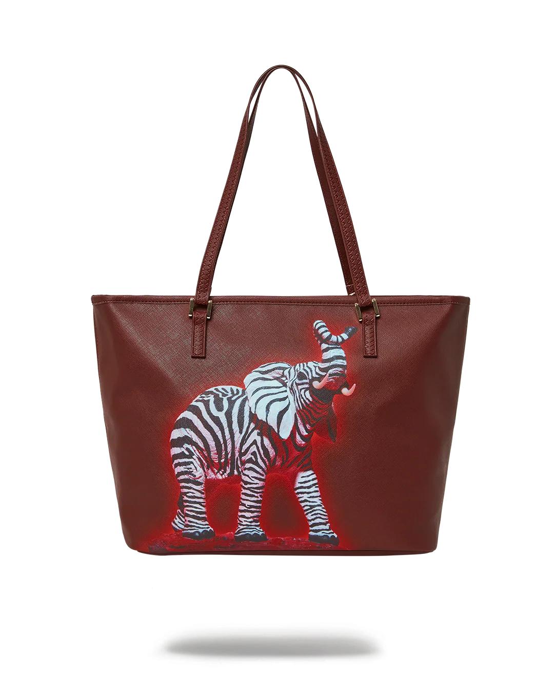 ZEBRA ELEPHANT RON ENGLISH COLLAB TOTE | Sprayground Essential