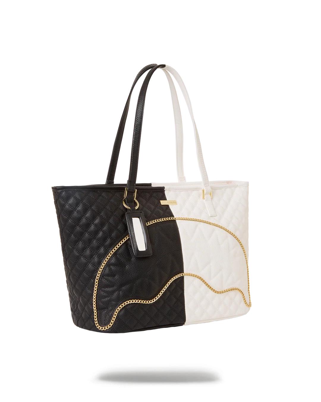 LEVELED UP SPLIT QUILT SHARK TOTE | Sprayground Quality