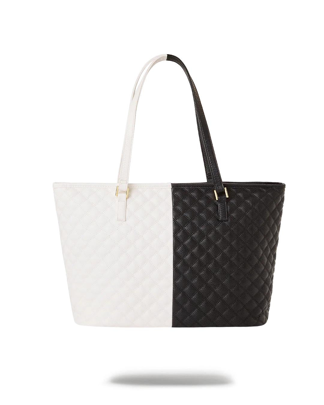 LEVELED UP SPLIT QUILT SHARK TOTE | Sprayground Quality