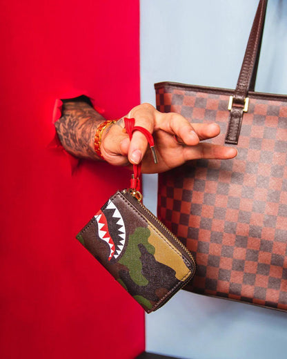 CHECKS IN CAMOFLAUGE WALLET | Sprayground Featured