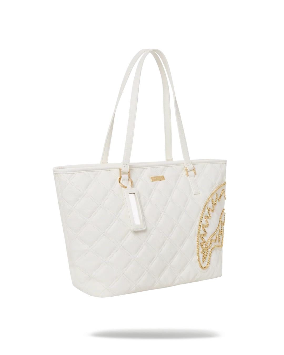 RIVIERA LE BLANC GOLD CHAIN SHARK TOTE | Sprayground Great Value
