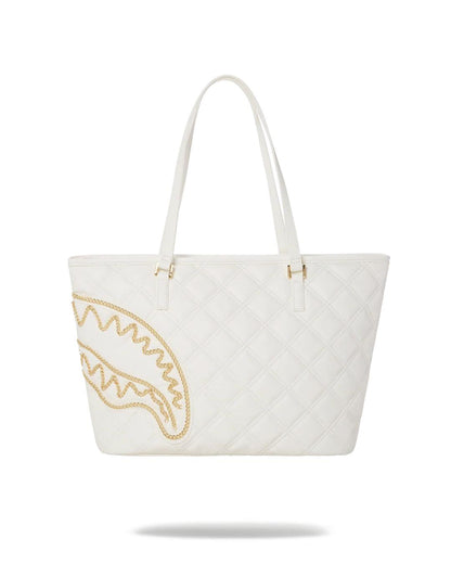 RIVIERA LE BLANC GOLD CHAIN SHARK TOTE | Sprayground Great Value