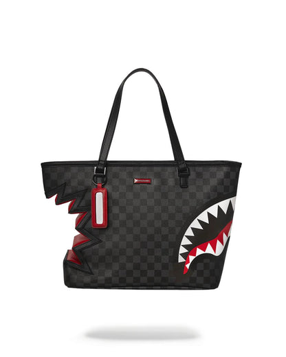 SHARK BITE SHARKS IN PARIS GRAY TOTE | Sprayground Featured