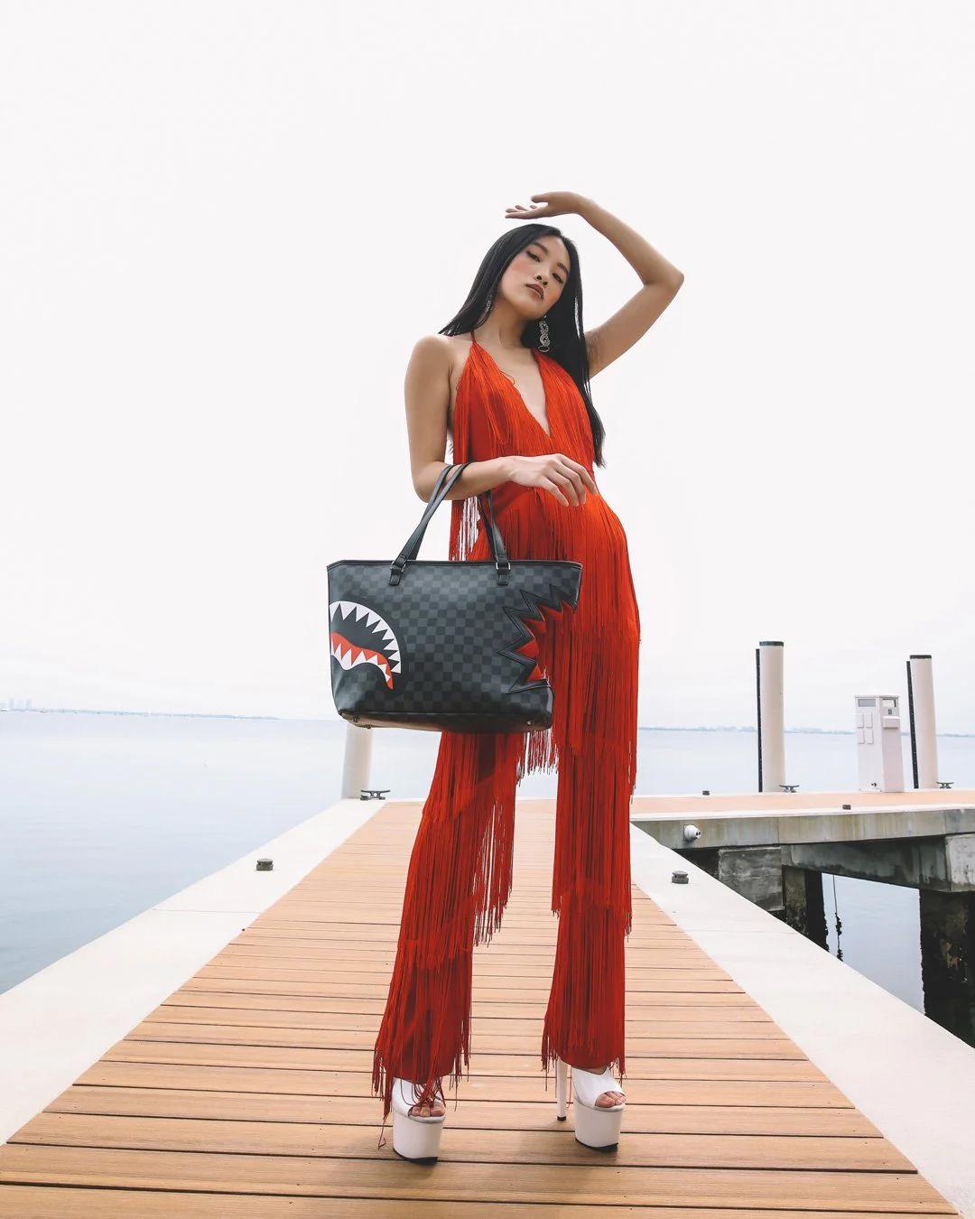 SHARK BITE SHARKS IN PARIS GRAY TOTE | Sprayground Featured