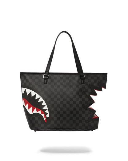 SHARK BITE SHARKS IN PARIS GRAY TOTE | Sprayground Featured