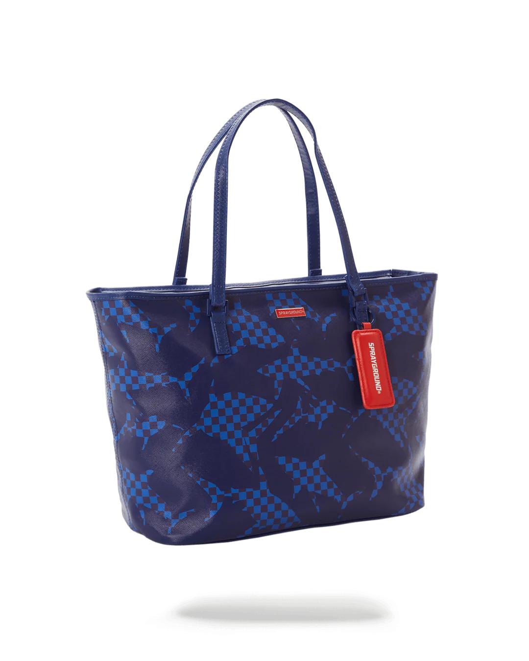 SHARK CHECK (BLUE) TOTE | Sprayground Essential