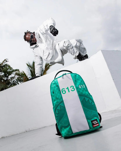 SQUID GAME COLLAB JUMPSUIT BACKPACK | Sprayground New