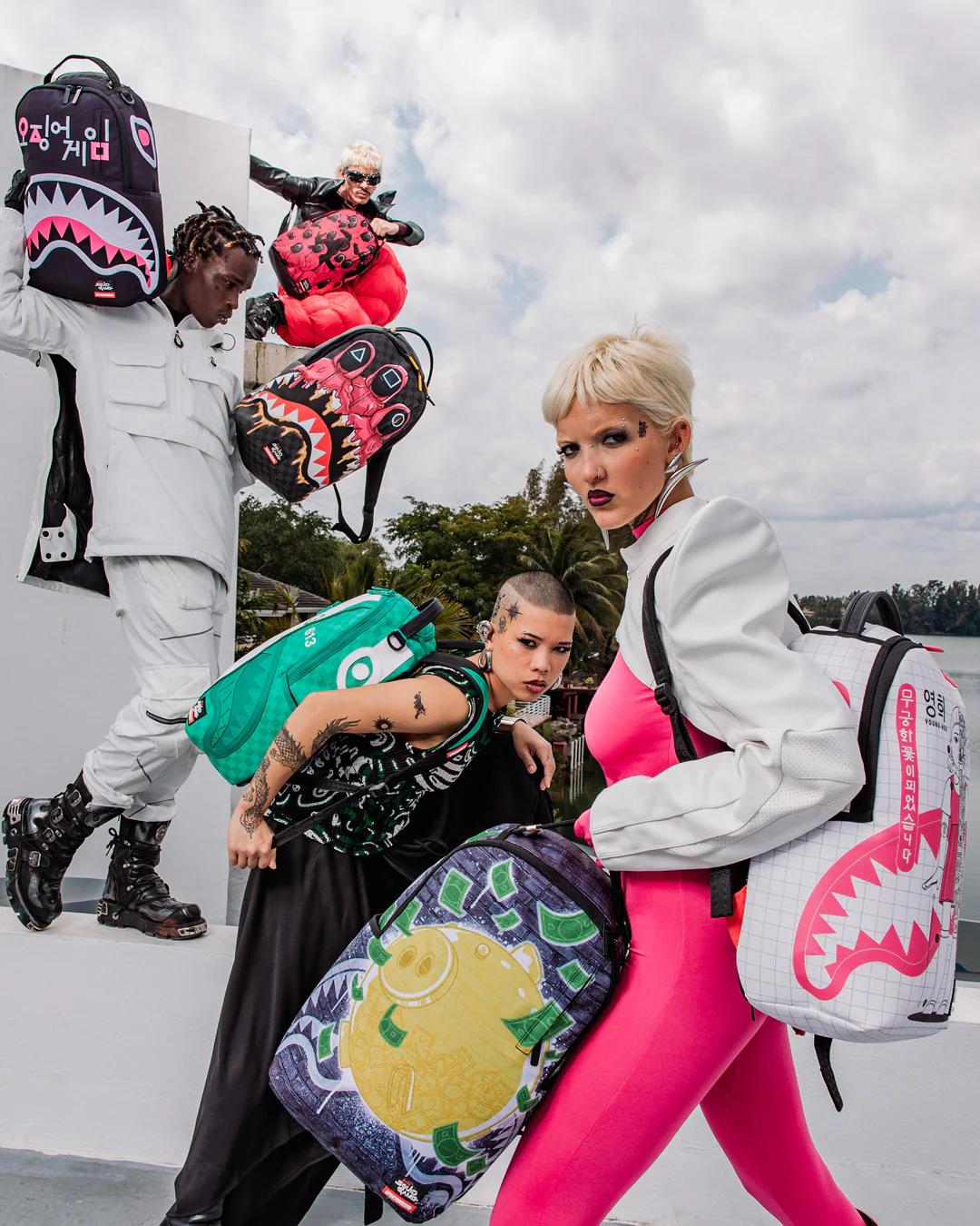 SQUID GAME COLLAB JUMPSUIT BACKPACK | Sprayground New
