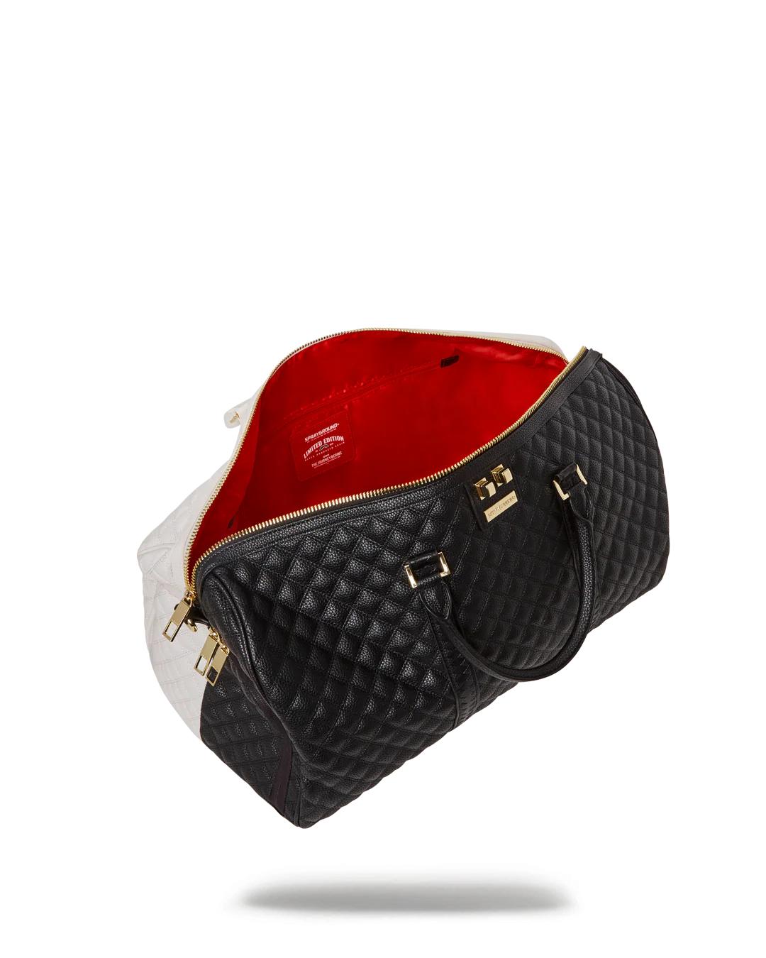 LEVELED UP SPLIT QUILT SHARK DUFFLE | Sprayground Classic