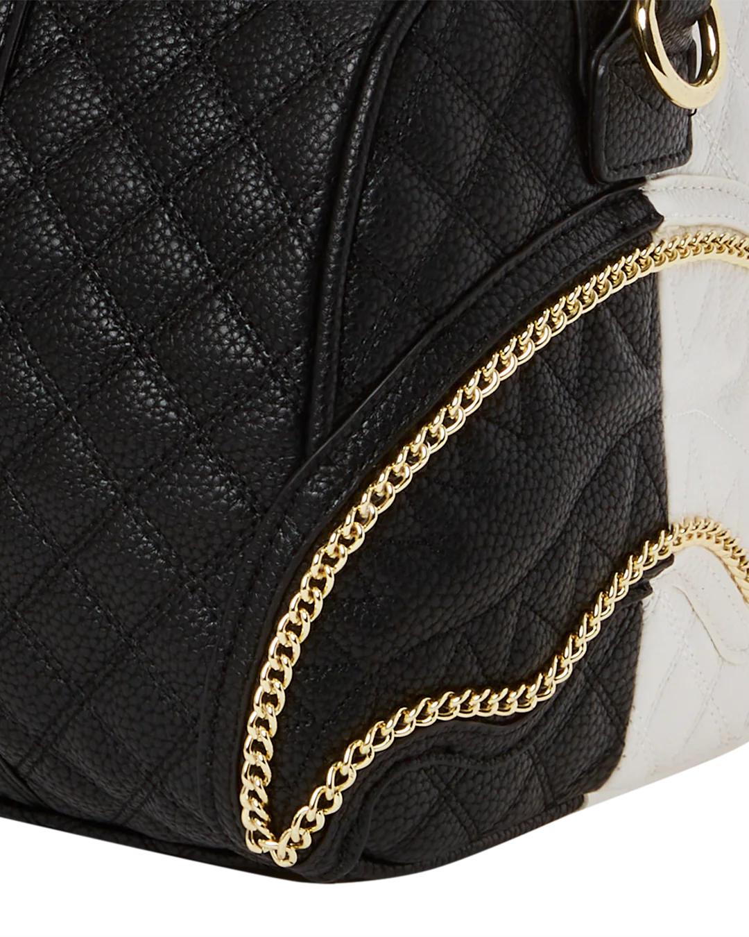LEVELED UP SPLIT QUILT SHARK MINI DUFFLE | Sprayground Essential