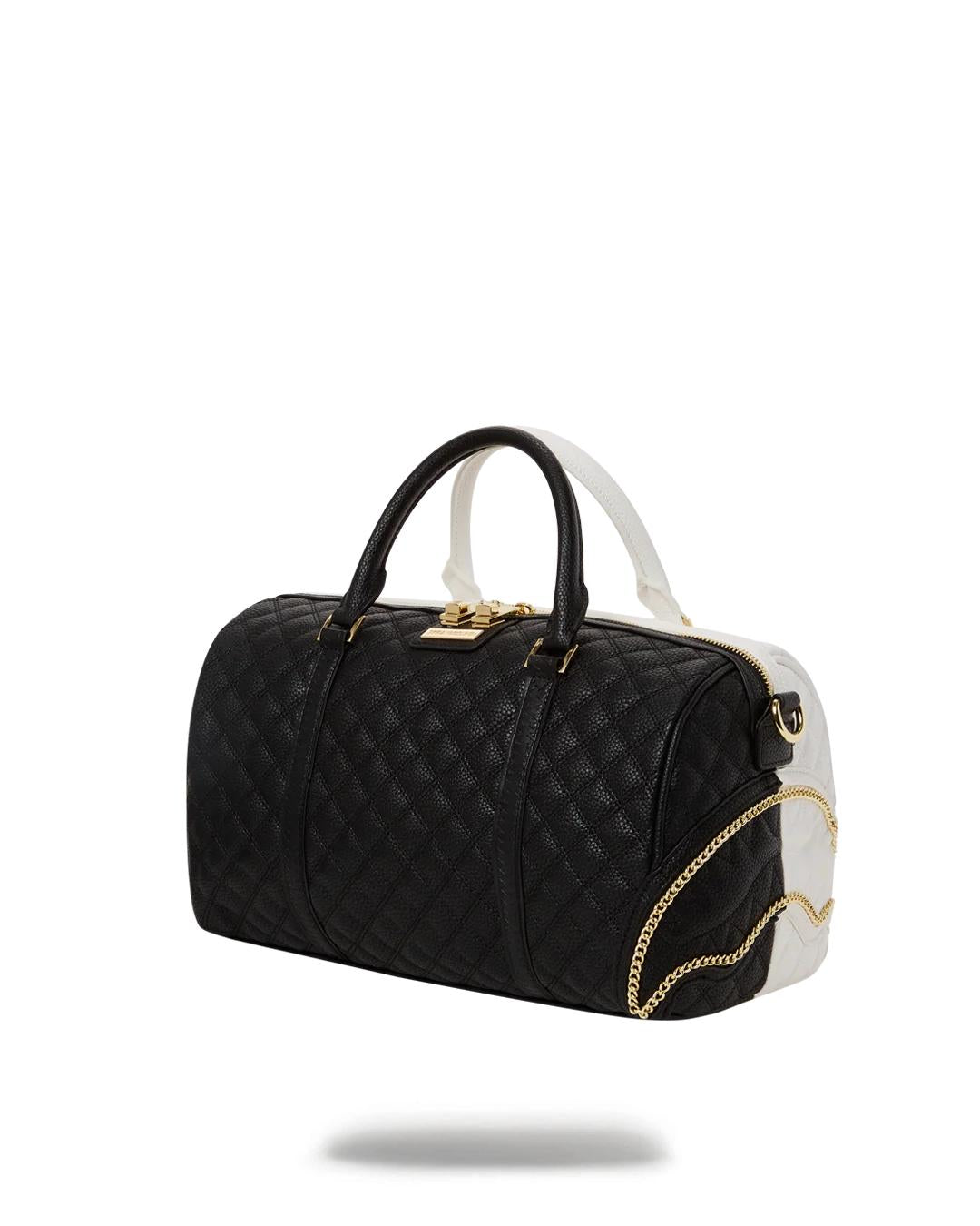 LEVELED UP SPLIT QUILT SHARK MINI DUFFLE | Sprayground Essential