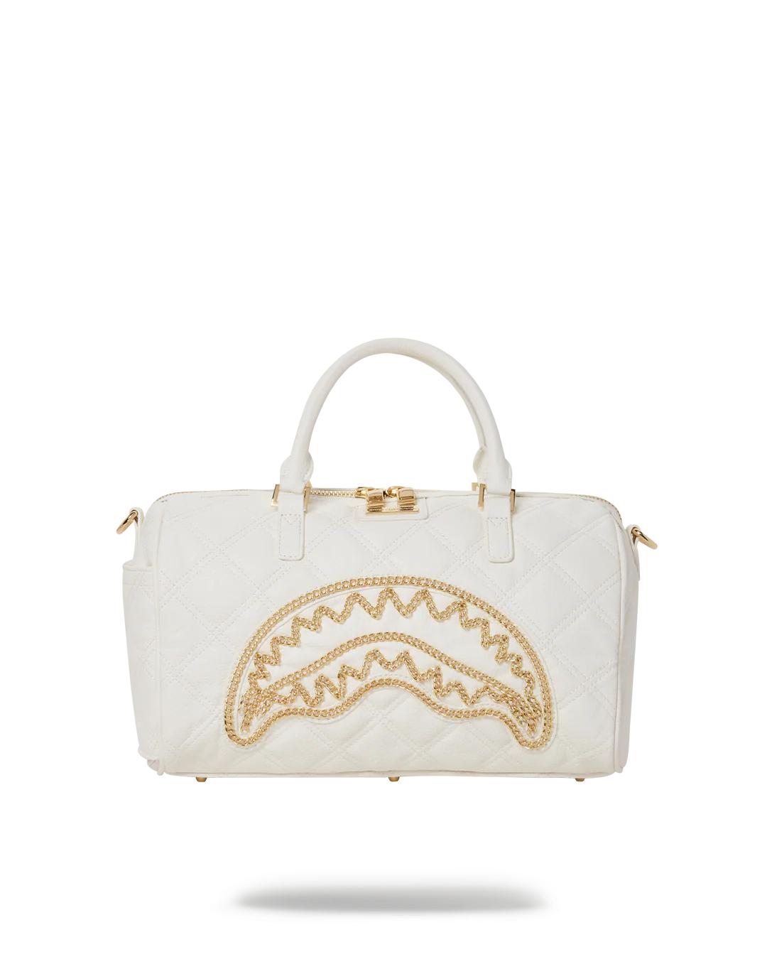 RIVIERA LE BLANC GOLD CHAIN SHARK MINI DUFFLE | Sprayground Latest