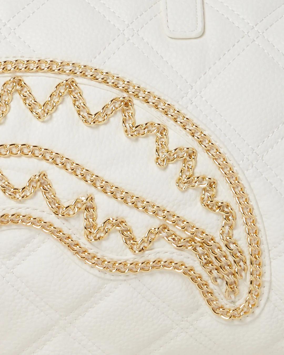 RIVIERA LE BLANC GOLD CHAIN SHARK MINI DUFFLE | Sprayground Latest