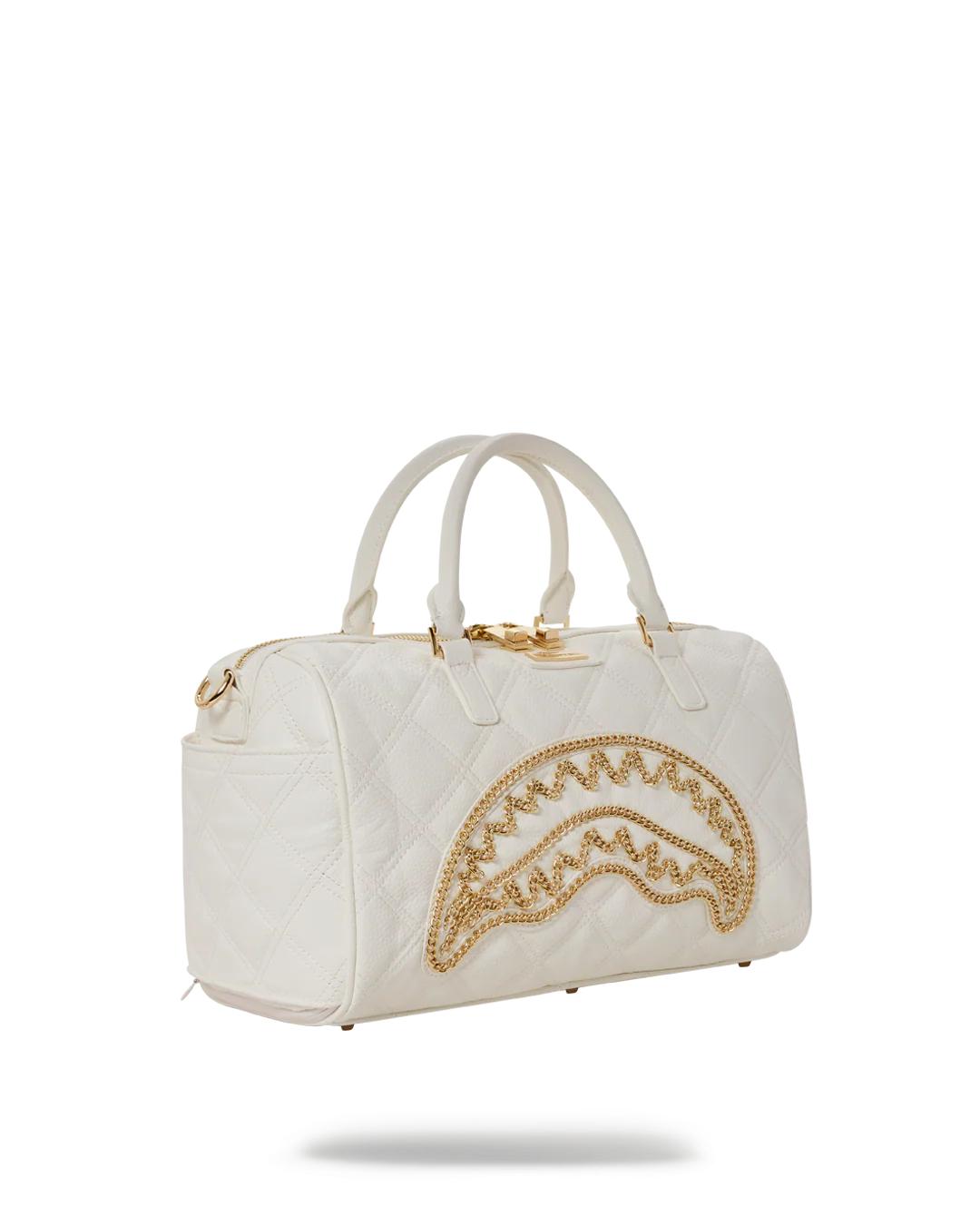 RIVIERA LE BLANC GOLD CHAIN SHARK MINI DUFFLE | Sprayground Latest
