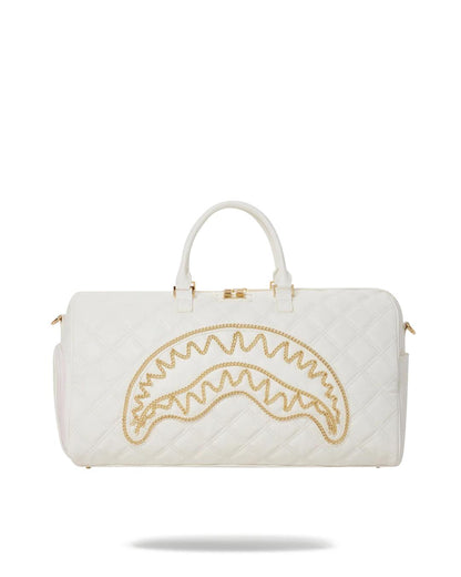 RIVIERA LE BLANC GOLD CHAIN SHARK DUFFLE | Sprayground Quality