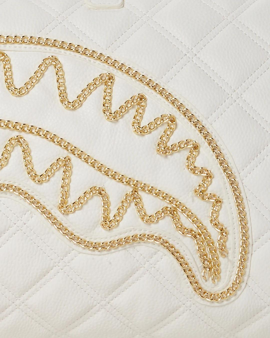 RIVIERA LE BLANC GOLD CHAIN SHARK DUFFLE | Sprayground Quality