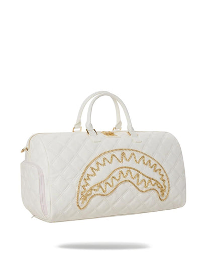RIVIERA LE BLANC GOLD CHAIN SHARK DUFFLE | Sprayground Quality