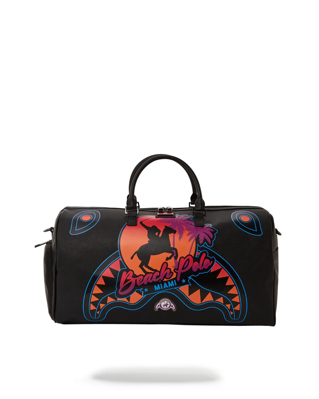 MIAMI BEACH POLO COLLAB DUFFLE (BLACK) | Sprayground Recommended