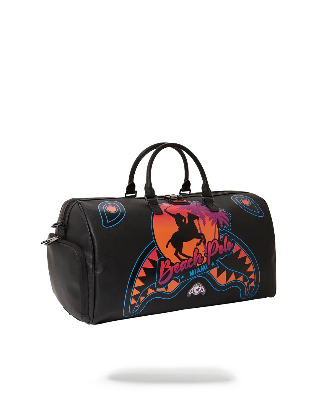 MIAMI BEACH POLO COLLAB DUFFLE (BLACK) | Sprayground Recommended