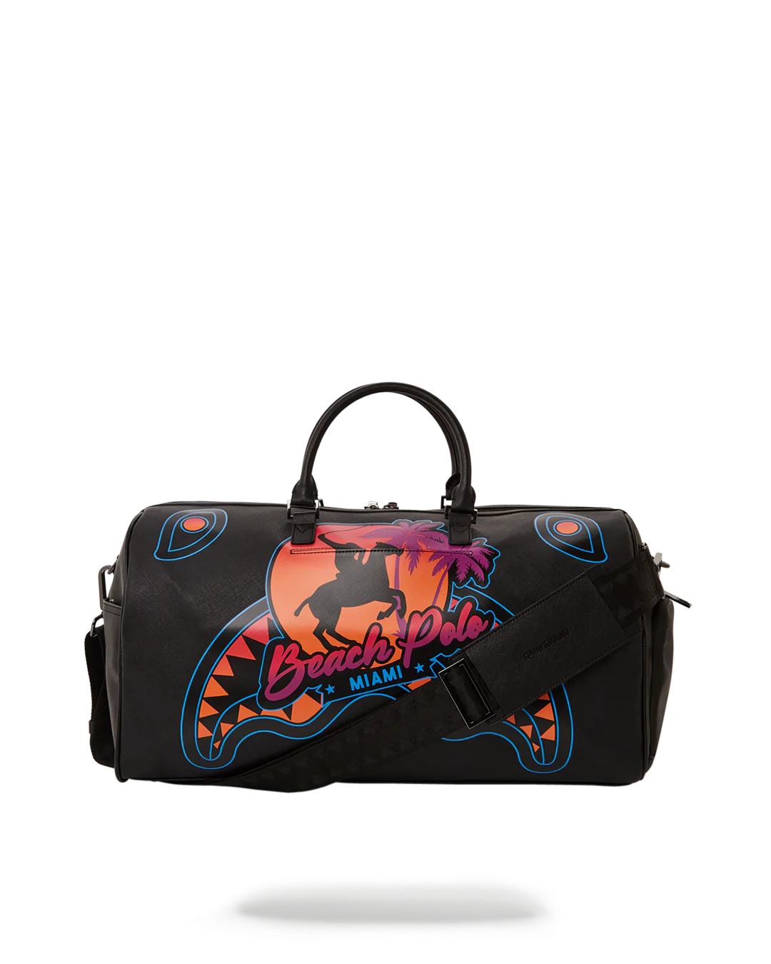 MIAMI BEACH POLO COLLAB DUFFLE (BLACK) | Sprayground Recommended