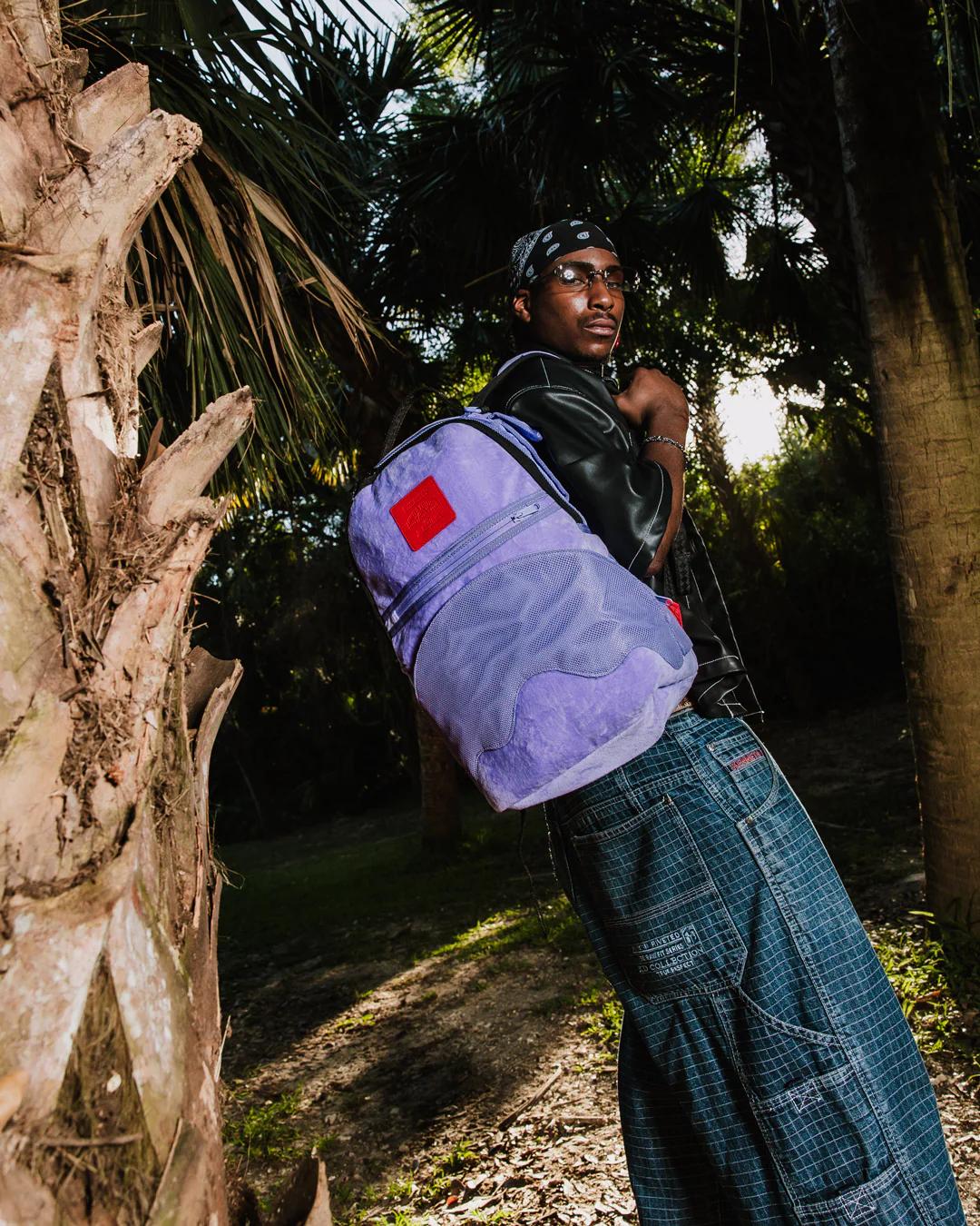 NOOO WAY!!! A REVERSIBLE BACKPACK - PURPLE VELOUR TO OG SHARKS IN PARI | Sprayground Exclusive