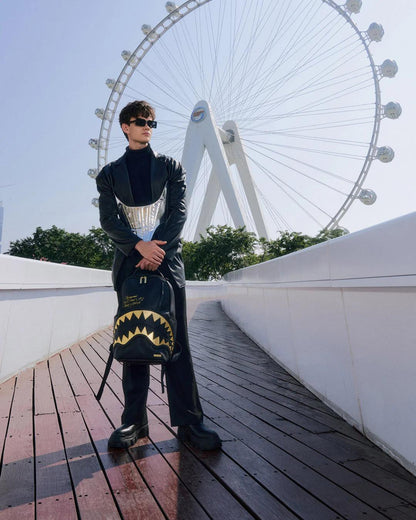 SHARK CENTRAL GILDED BITE BACKPACK | Sprayground Latest