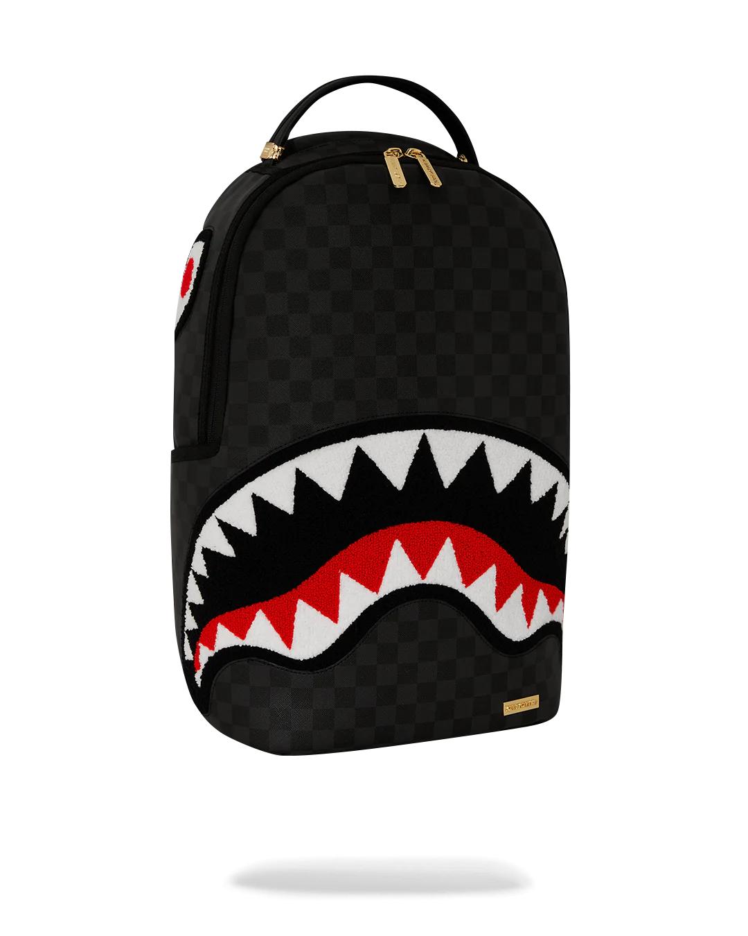 LIGHTS OUT SHARKS IN PARIS CHENILLE SHARK BACKPACK | Sprayground Great Value