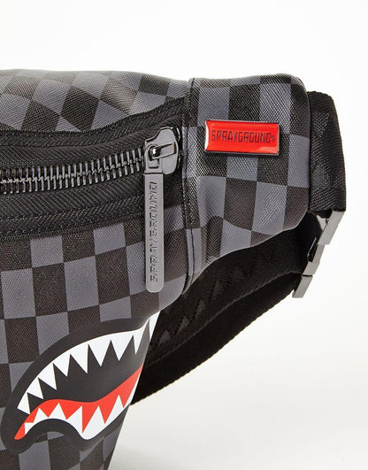 SHARKS IN PARIS (BLACK CHECKERED EDITION) CROSSBODY | Sprayground New