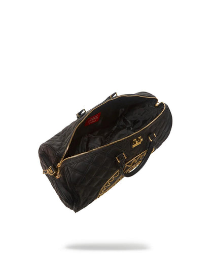 NOIR QUILT GOLD CHAIN SHARK DUFFLE | Sprayground Classic