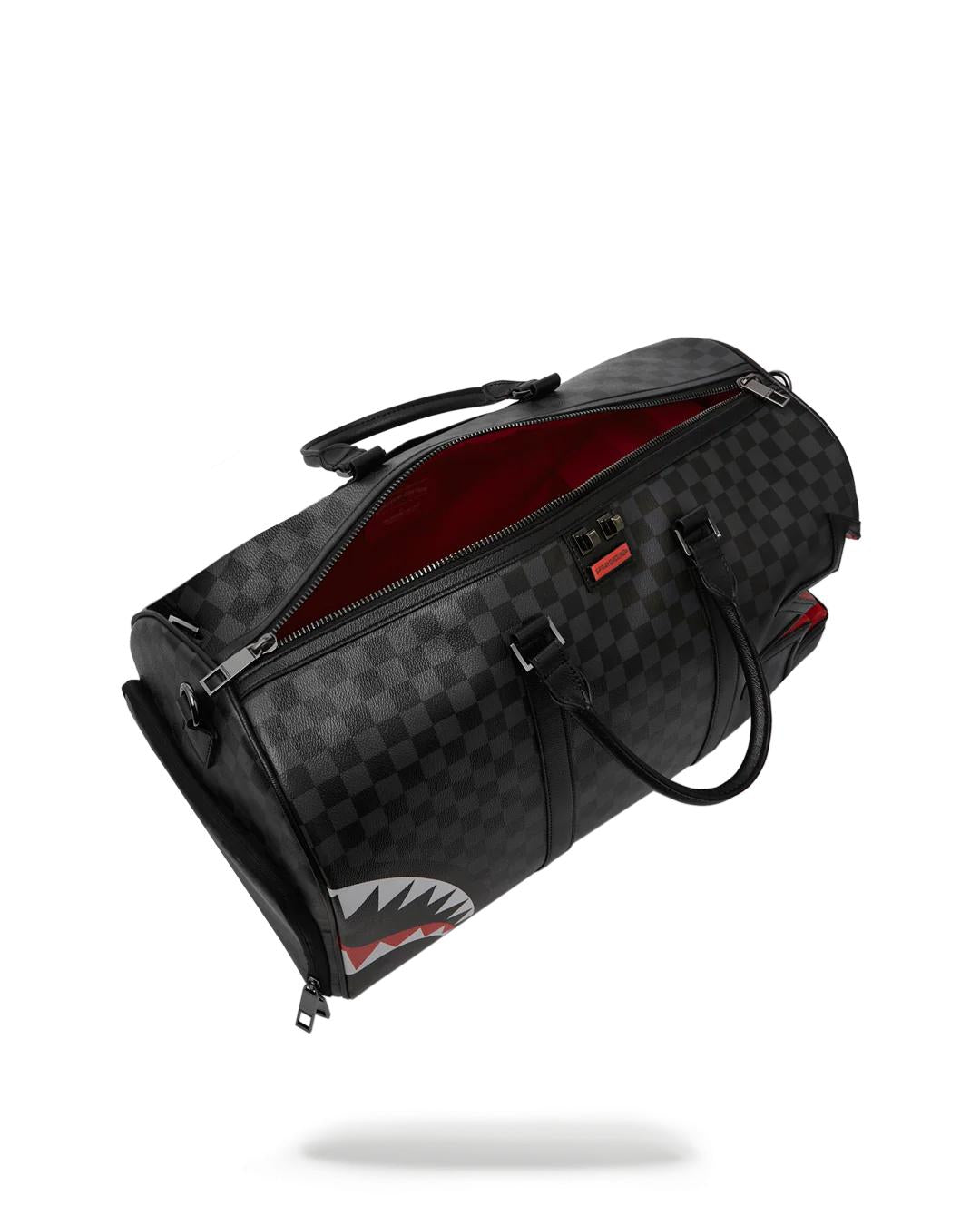 SHARK BITE SHARKS IN PARIS GRAY DUFFLE | Sprayground New