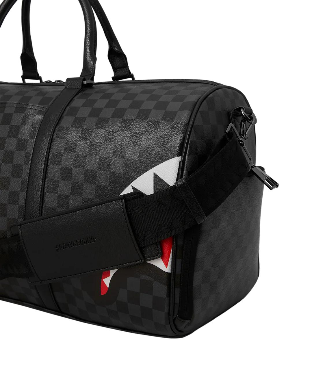 SHARK BITE SHARKS IN PARIS GRAY DUFFLE | Sprayground New