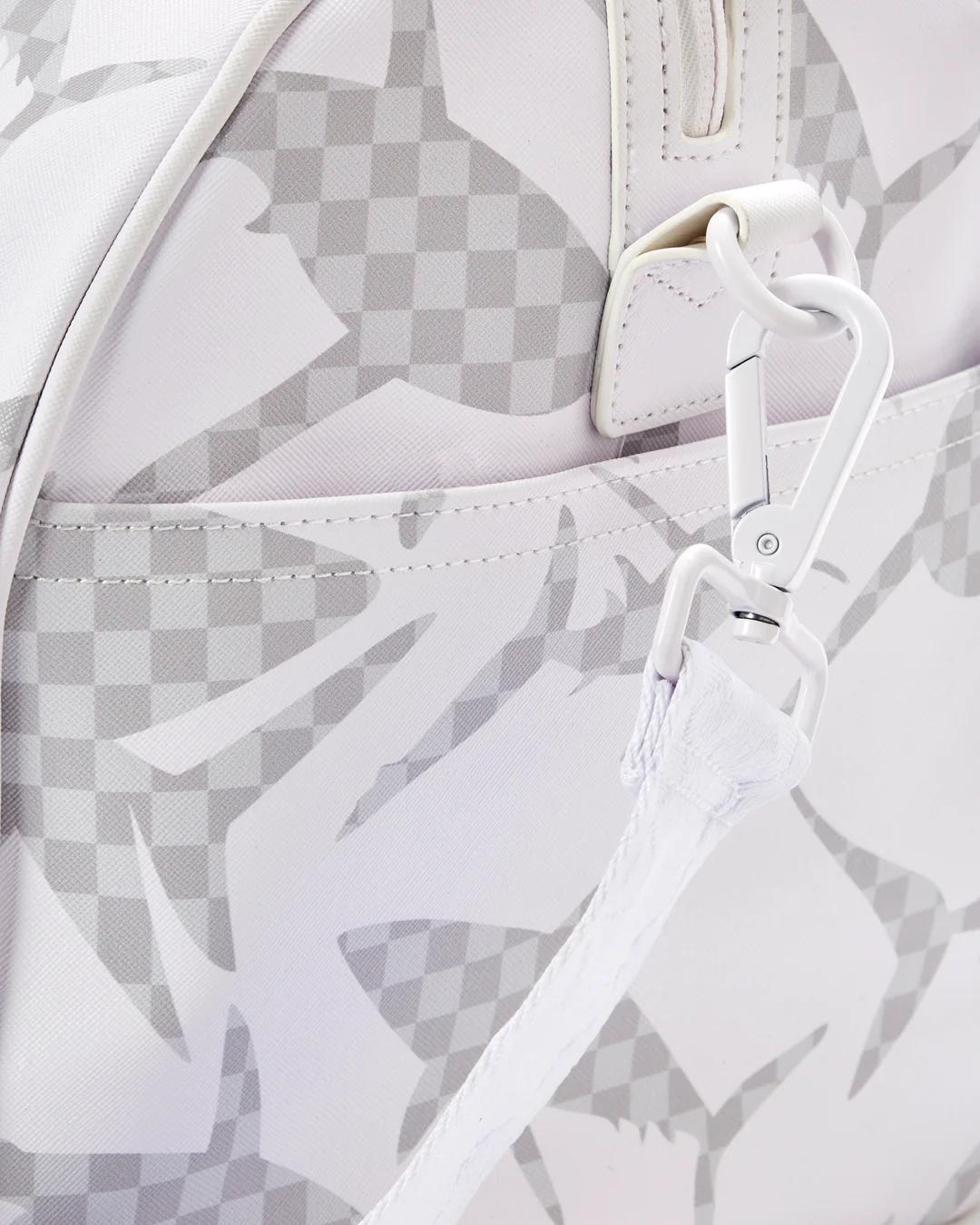 SHARK CHECK (WHITE) DUFFLE | Sprayground New