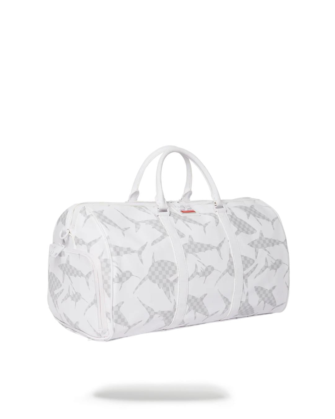 SHARK CHECK (WHITE) DUFFLE | Sprayground New